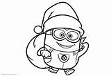 Minion Coloring Christmas Minions Pages Santa Drawing Printable Girl Kids Print Color Drawings Paintingvalley sketch template