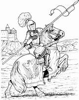 Coloring Pages Knight Horse Medieval Knights Guard Castle Printable Print Kids Times Colouring Dragon Color Adult National Sheets Cartoon Lovag sketch template