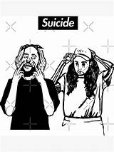 Suicideboys Uicideboy Poster Redbubble Outlines Throw Features sketch template