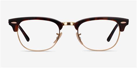 ray ban rb5154 browline gold tortoise frame eyeglasses eyebuydirect