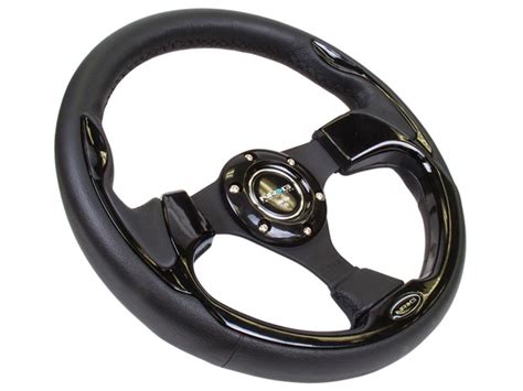 nrg innovations rst bk race style mm sport steering wheel  black trim