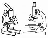 Microscope Drawing Coloring Pages Science Drawings Parts Clipart Laboratory Technology Materials Instruments Printable Choose Board sketch template