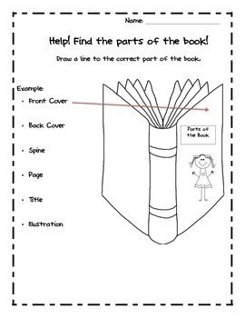 parts   book worksheet kindergarten