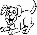 Dog Coloring Pages Happy Mutt Outline Clipart Animal Barking Dogs Cliparts Printable Drawing Outlines Kids Cartoon Clip Magical Thecoloringbarn Colouring sketch template