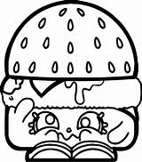 Hamburger Coloring Crying Lovely Pages Printable Shopkins Kawaii Print Getcolorings Game sketch template