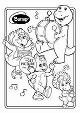 Barney Coloringhome Musicians sketch template
