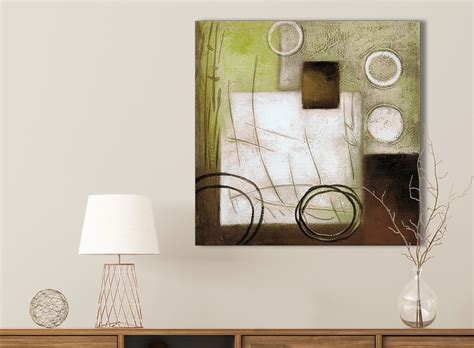 brown green painting bathroom canvas pictures accessories abstract