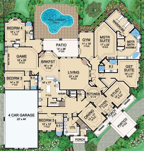 luxury plan  square feet  bedrooms  bathrooms   luxury ranch house plans