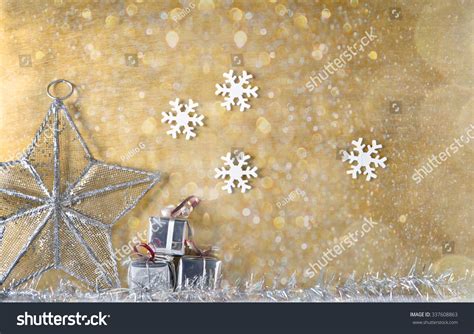 christmas decoration gold background stock photo  shutterstock