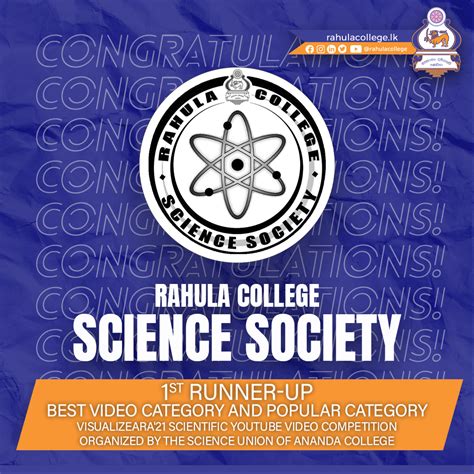 st runner  science society rahula college
