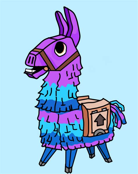 drawing clipart fortnite llama  high quality llama clipart