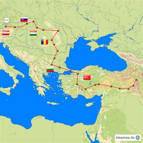 stepmap route durch europa landkarte fuer europa