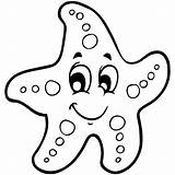 Starfish Cartoon Bintang Mewarnai Laut sketch template