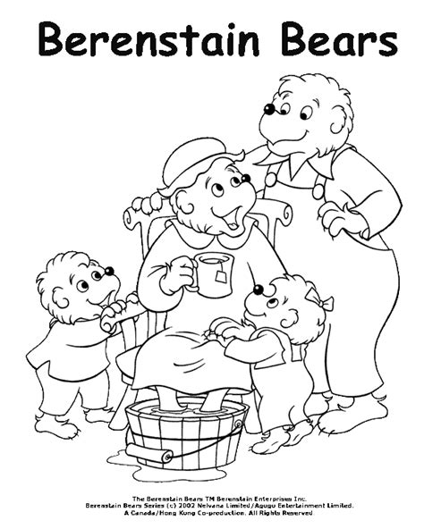 coloring activity pages  berenstain bears pampering mama bear