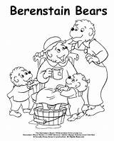 Coloring Bears Berenstain Bear Pages Mama Pampering Popular sketch template