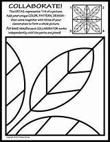 Coloring Collaborative Pages Symmetry Radial Activity School Lessons Collaborate Teacherspayteachers Fall Board Classroom Projects Artwork Worksheets Tiles Plans Craft Group sketch template