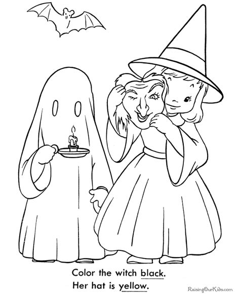 printable coloring book pictures halloween