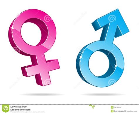 Gender Symbols In 3d Eps Stock Vector Illustration Of Design 16182620