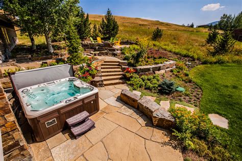 outdoor hot tub landscaping ideas   place     put