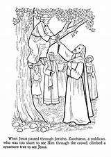 Zacchaeus Coloring Pages Printable Books sketch template
