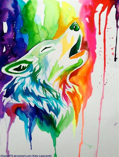 rainbow wolf  rainbow wolf  ebay  lucky  deviantart rainbow animals
