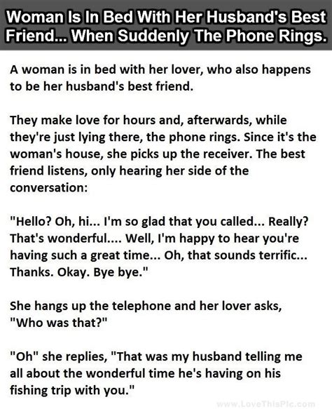 Woman Is In Bed With Her Husband S Best Friend When Suddenly The Phone