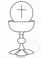 Chalice Symbol Coloring Communion First Template Drawing Symbols Printable Banner Holy Easter Getdrawings sketch template