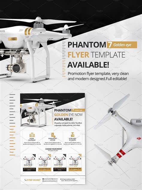 drone promotion flyer flyer templates creative market