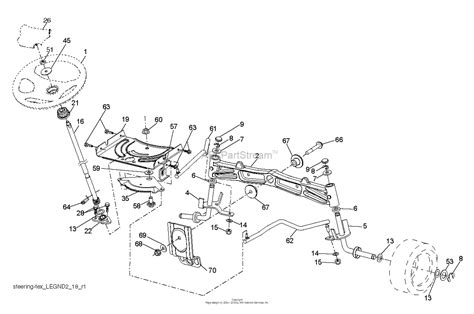 husqvarna ythk    parts diagram  steering