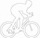 Cycling Outline Silhouette Silhouettes Vector Coloring Pages Drawing sketch template