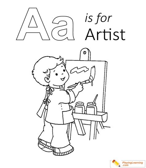 artist coloring page      artist coloring page