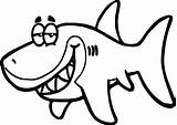 Shark Coloring Funny Pages Fish Color Printable Drawing Draw Bull Getdrawings Smiling Wide sketch template