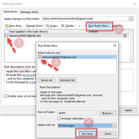 automatically bcc   outlook  rule  macros function