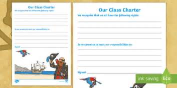class charter pirate themed  seal writing template