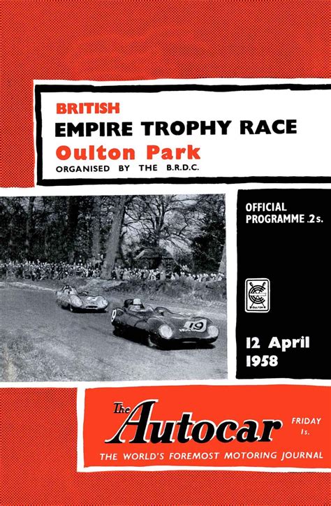 Oulton Park Circuit The Motor Racing Programme Covers