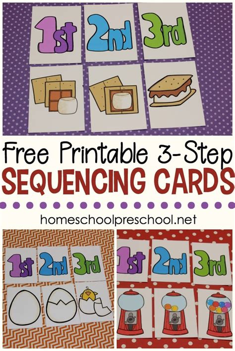 step sequencing cards  preschoolers  homeschool deals