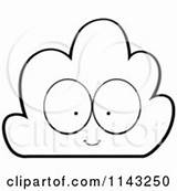 Cloud Character Coloring Outlined Clipart Cartoon Vector Cory Thoman Lightning sketch template