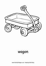 Wagon Colouring Coloring Pages Red Toy Activity Color Toys Transport Kids Print Village Activityvillage Truck Explore Sheets Choose Board Keeping sketch template