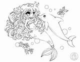 Coloring Chibi Pages Mermaid Cute Yampuff Kids Anime Sheets Kawaii Manga Colouring Animal Printable Princess Print Disney Chibis Book Coloringbay sketch template