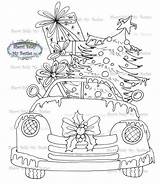 Truck Red Christmas Roadster Digi Baldy Sherri Stamp Instant Artist Coloring Pages sketch template