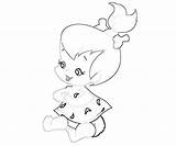 Pebbles Flintstone sketch template