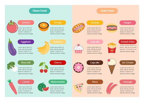 junk food infographic edrawmax template