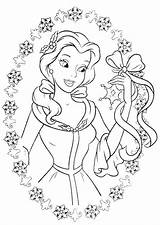 Disney Coloring Pages Belle Princess Library Christmas Colouring Insertion Codes sketch template