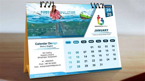 desk calendar design  template  graphicsfamily