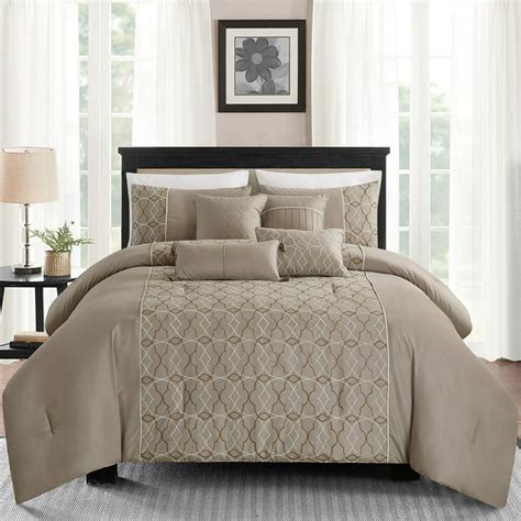 hgmart bedding comforter set bed   bag  piece luxury embroidery