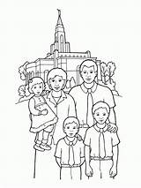 Coloring Temple Family Pages Lds Happy Kids Primary Temples Church Families Drawing Going Sealing Printable Front Color Standing Baby Gospel sketch template