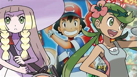 Pokemon Sun And Moon Anime Ash Lillie And Mallow Youtube