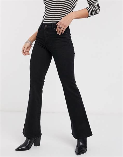 bershka flare jeans  black asos