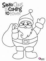 Coloring Santa Town Claus Pages Coming Christmas Bubakids Kids sketch template
