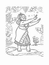 Coloring Tala Gramma Moana Pages Maui sketch template
